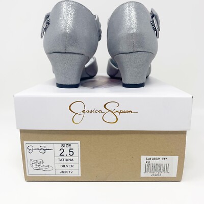 NEW様 Jessica Simpson Girls Wedge Pump Silver Tatiana Buckle Closure | eBay