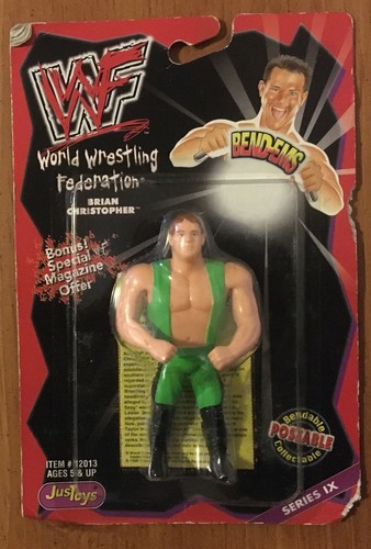 WWF / WWE Justoys Bend-Ems Figure Series 9 Brian C...