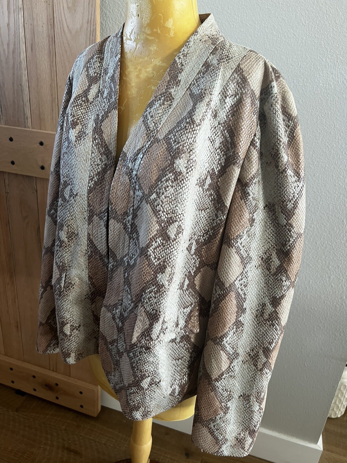 CHICO'S  Jacket PYTHON SNAKE SKIN PRISCILLA  COAT… - image 2