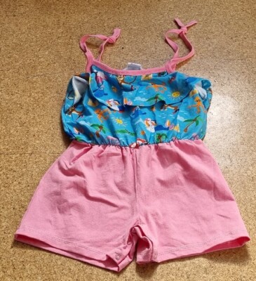 Rüschen Jumpsuit 128 Cool Babauba Summer NEU pink türkies