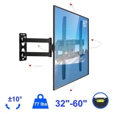 Articulating Full Motion TV Wall Mount Tilt Swivel For 32 36 37 42 46 50 55 60"