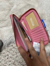 Michael Kors Jet Set Travel Flat Zip Case Wristlet Wallet New