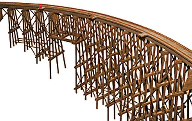 Jv Models 16 Ho Scale Curved Wood Trestle Bridge For Sale Online Ebay