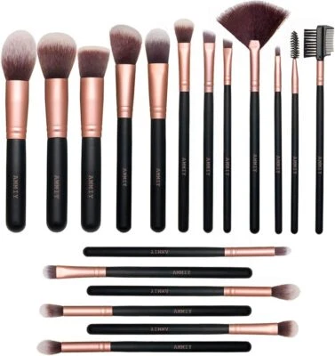 AMMIY Makeup Brushes Lospu HY Makeup Brushes Sets 18-Piece Rose Golden Make-up Brush