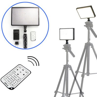 PRO LED-540A DSLR DV 336 LED Video Light Warm White + Handheld Grip + IR Remote