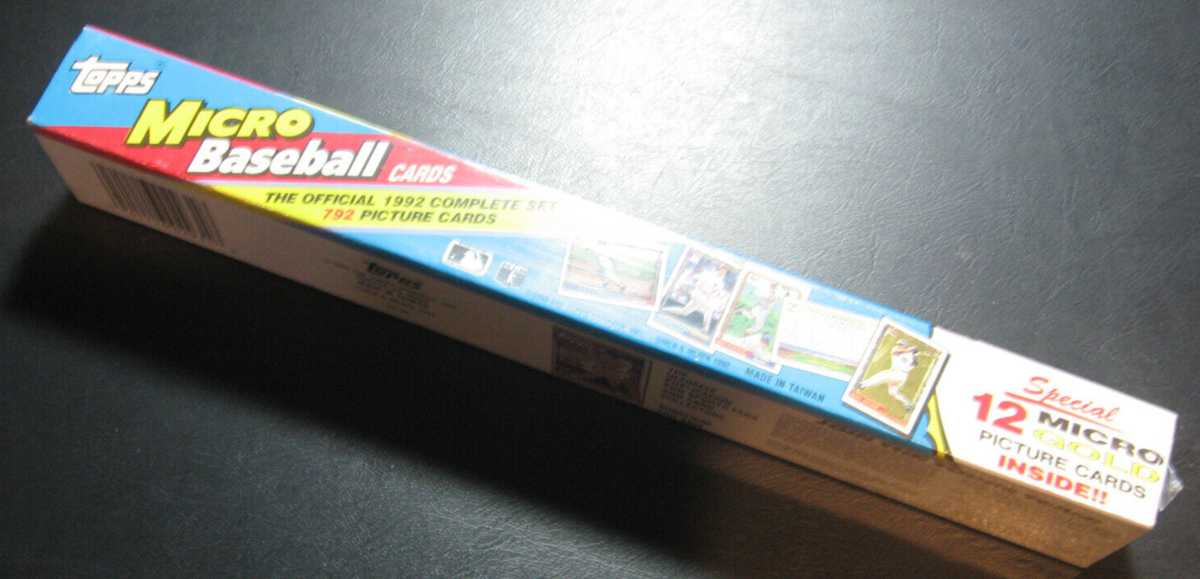 Topps Micro Baseball Cards 1992 Complete Set 792 Cards, 12 Gold