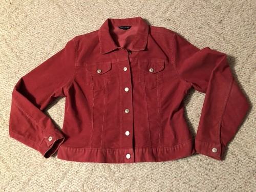 Red Pink Corduroy Jean Jacket 