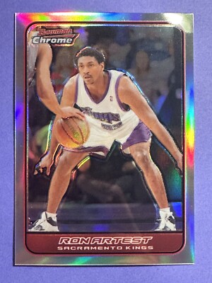 2006 Bowman Draft Picks Stars Chrome Refractor Metta World Peace Ron Artest /249