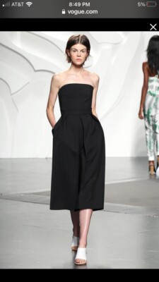 Size 2, Brand New w/ tags Tibi Brand Black Strapless Jumpsuit