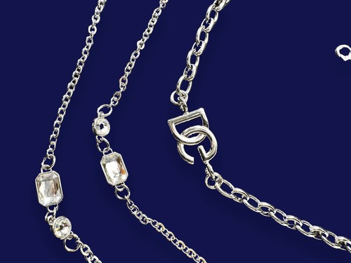 Dolce & Gabbana Collana & Bracciale Set di 3 Pz Accessori Autentica ITALIA - Foto 8 di 10