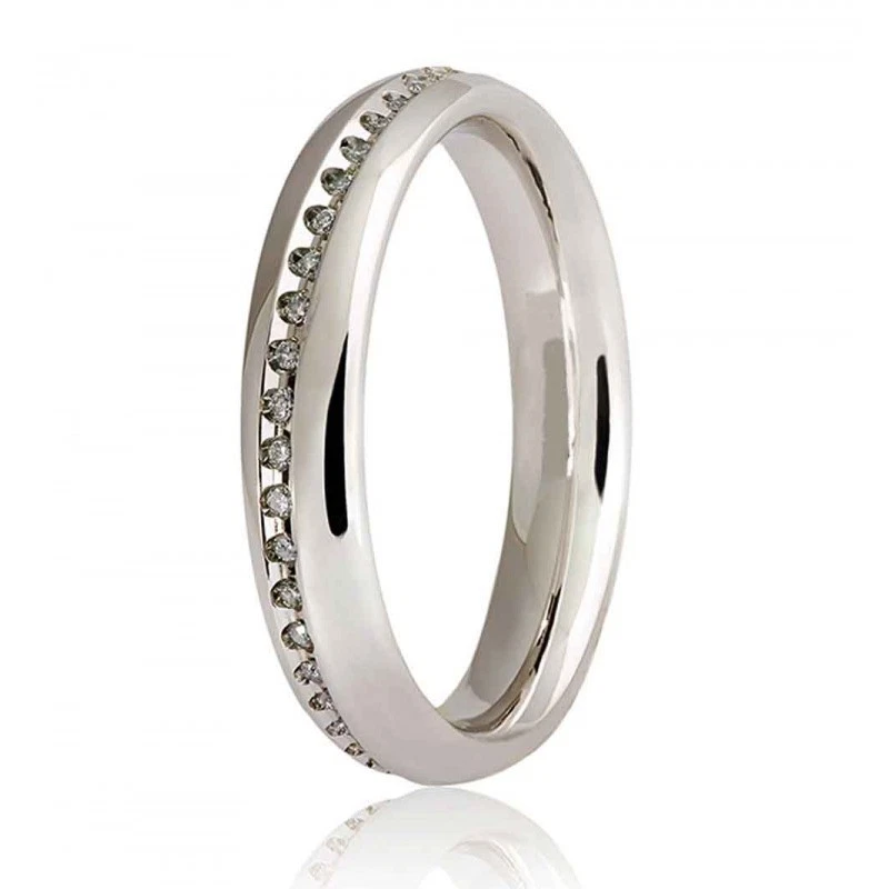 Anello fede veretta eternity argento 925 zirconi brillanti tutto