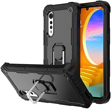 Shockproof Phone Case for LG Velvet 5G Verizon T-Mobile 2020 with Ring Holder-image