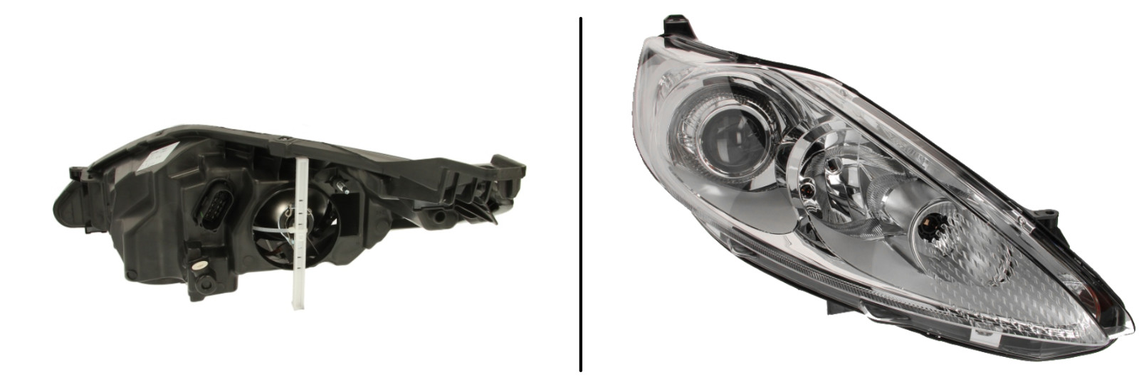 Phare avant droite électrique avec moteur H1 H7 pour Ford Fiesta V de 2003 à 2009