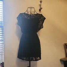 River Island Chelsea Girl Vintage Lace overlay Dress And Slip Uk8