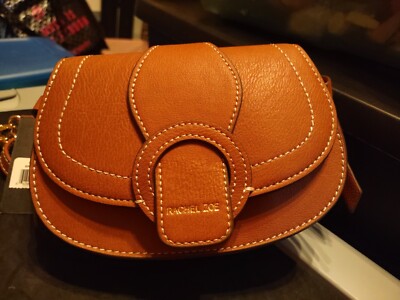 Rachel Zoe Edessi Crossbody/Belt Purse Brown Saddle Bag Vegan