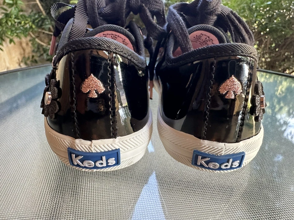 Keds Kate Spade Kickstart Black Children Kids Glitter Appliqués Size 11 Sneakers - Изображение 4 из 4