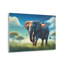 Elephant Wildlife Animal Africa AI Generated Dreamy Acrylic Print