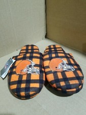 NFL Cleveland Browns Men's Logo Slipper Shoes Soft Lounge Sz 9-10 Medium
