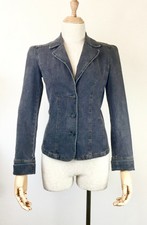 Max & Co By Max Mara $217 Italy Grey Denim Jacket Size Eu42 (usa 08)