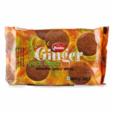 Ceylon Munchee Ginger Biscuits Ginger Flavored Round Tea Time 400g Free Shipping