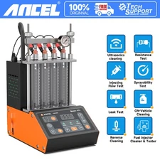 ANCEL ANJ400 Ultrasonic Fuel Injector Cleaner Machine Uniformity Spray Flow Test
