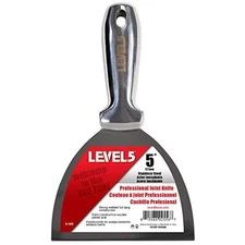 LEVEL5 5 Inch Stainless Steel Putty Knife Professional Quality Lifetime Warranty