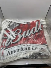 BUDWEISER BEER VINYL STRING  PENNANT BANNER BAR MANCAVE PARTY New Fast Ship 2008