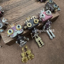The Zodiac Bag Charm Steampunk Necklace Robot Keychain Backpack Pendant Key Gift