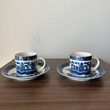 Showa retro Willow pattern sanwa IVORY cup and saucer
