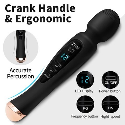 Women's Wand Massager | 12 Modes | LED & USB Rechargeable for Discreet Use