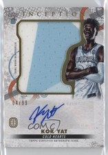 2022-23 Topps Inception OTE Overtime Elite Jumbo Relic 4/99 Kok Yat Auto 0us8