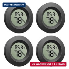 4-Pack Mini Hygrometer Thermometer, Digital LCD Humidity Meter Indoor/Outdoor Te