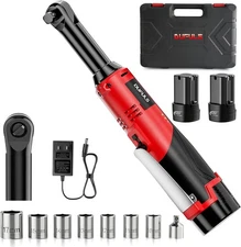 Electric Ratchet Wrench Set, 550 RPM Cordless Ratchet Wrench 3/8" 18V Power