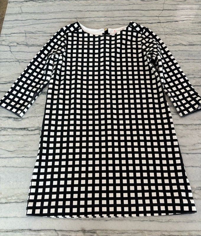 Crewcuts Girls Black & White Windowpane Dress Size 7