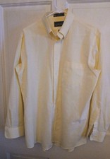 Arrow Company Men's LS Ivory Colored Button Down Dress Shirt Sz 16