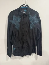 ROAR - "Enough Excuses" Men's Long Sleeve Black Shirt~ Signature ~ Sz Medium 