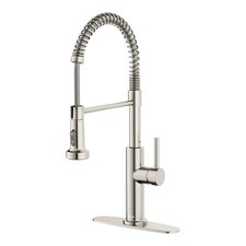 JOMOO Brushed Nickel Kitchen Faucet with Pull-Down Sprayer, 2 Spray Modes