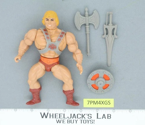He-Man 100% Complete Masters of the Universe MOTU 1982 Mattel Vintage Figure