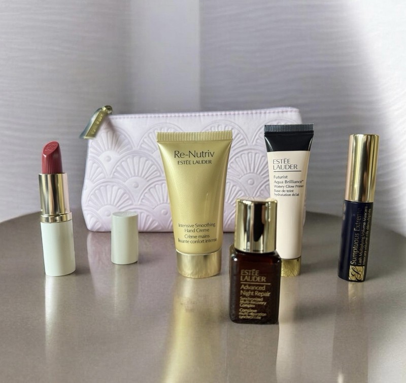 ESTEE LAUDER RE-NUTRIV CREME PRIMER ADVANCED NIGHT REPAIR MASCARA CREAM GIFT SET