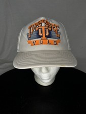 Vintage Tennessee Volunteers SnapBack Trucker Hat Cap White Neon Orange