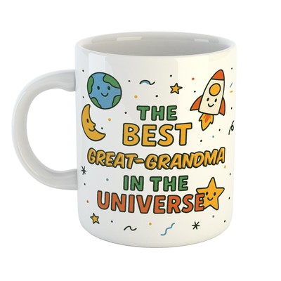 Bunte Tasse Geschenk für BESTE UROMA IM UNIVERSUM | Süßes Weltraummotiv