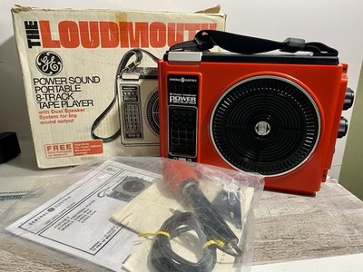 The Nicest RED Serviced GE 8 Track Player ''Loudmouth'' (See Video In Use)