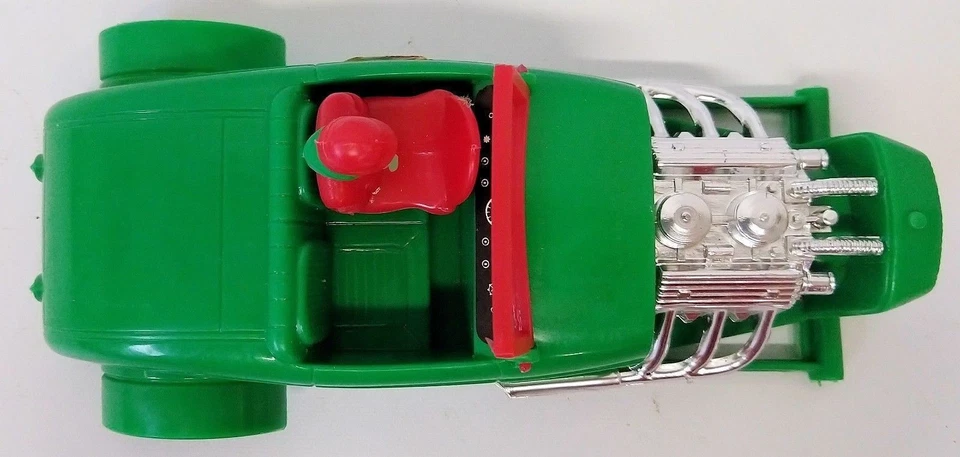Vintage 1960's HERKIMER Motor Speedways Green Hot Rod OK Cub Tether Car Body - Image 3 of 4