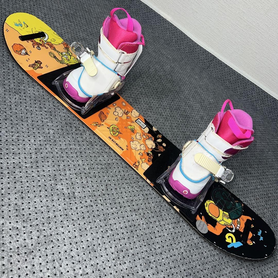 10回使用 キッズスノーボード BURTON LTR 90cm＋バイン＋ブーツ Used 10 times Kids snowboard BURTON LTR 90cm + Vine + Boots