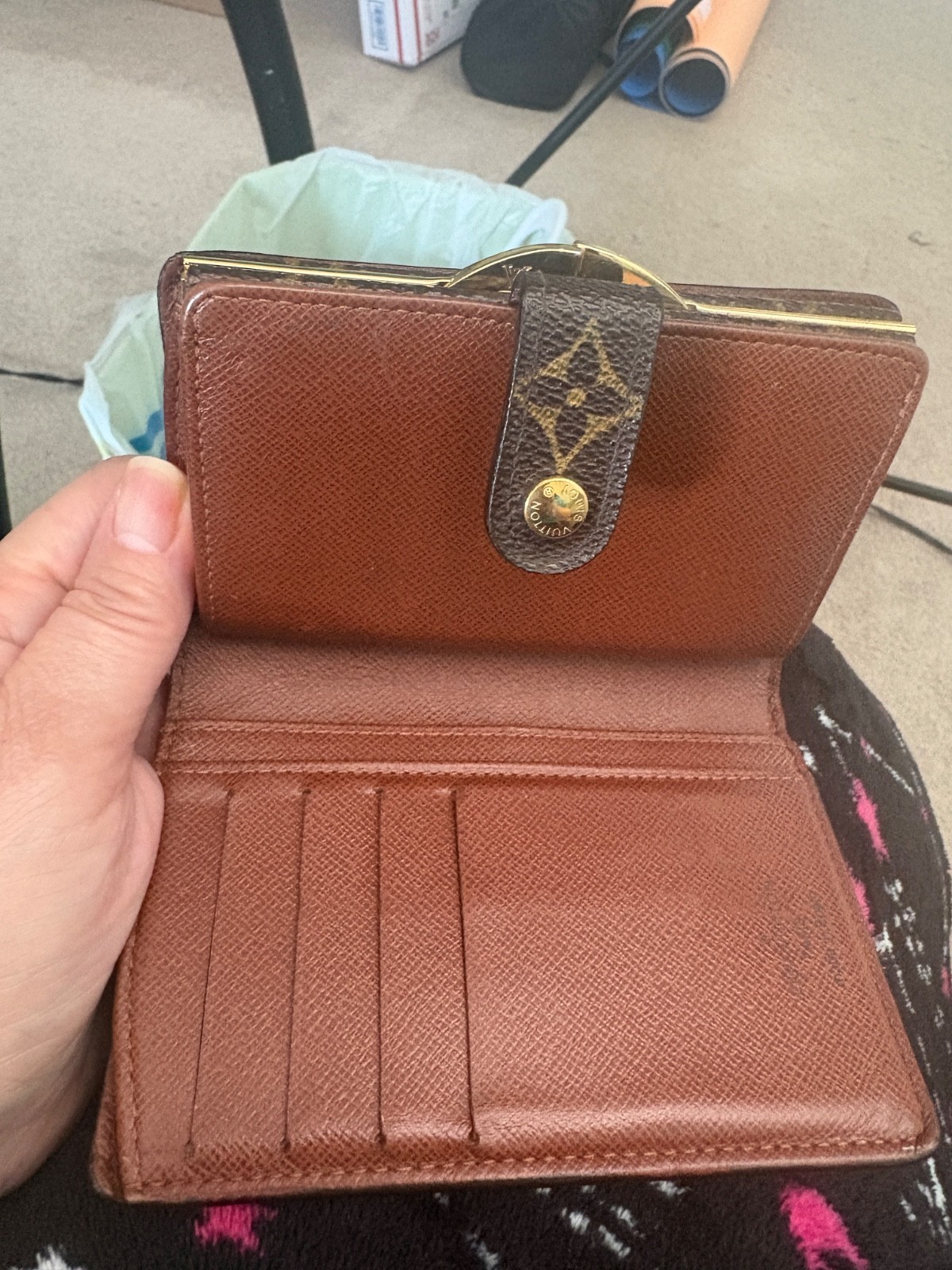 Louis Vuitton wallet kiss lock monogram vintage thumbnail 12