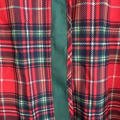 Women's Yuletide Puff Sleeve Top Red Plaid Size Medium 