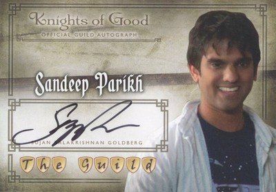 CRYPTOZOIC 2012 THE GUILD SEASONS 1-3 SANDEEP PARIKH #A7 AUTOGRAMMKARTE
