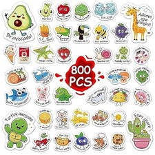 800pcs Motivational Stickers for Kids - Teacher's Classroom Reward Pack