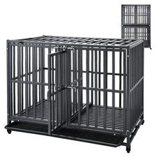 Stackable Dog Crates with Divider-Heavy Duty Dog Kennels and Crates for Small...