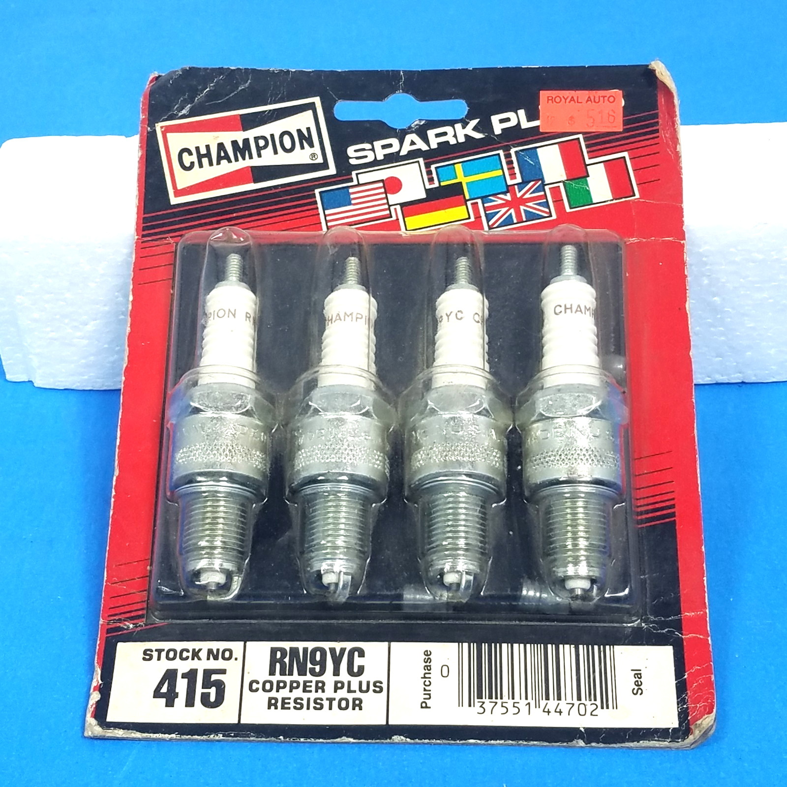 Pack of 4- Champion Spark Plugs- RN9YC Copper Plus Resistor Stock No 415  Plug
